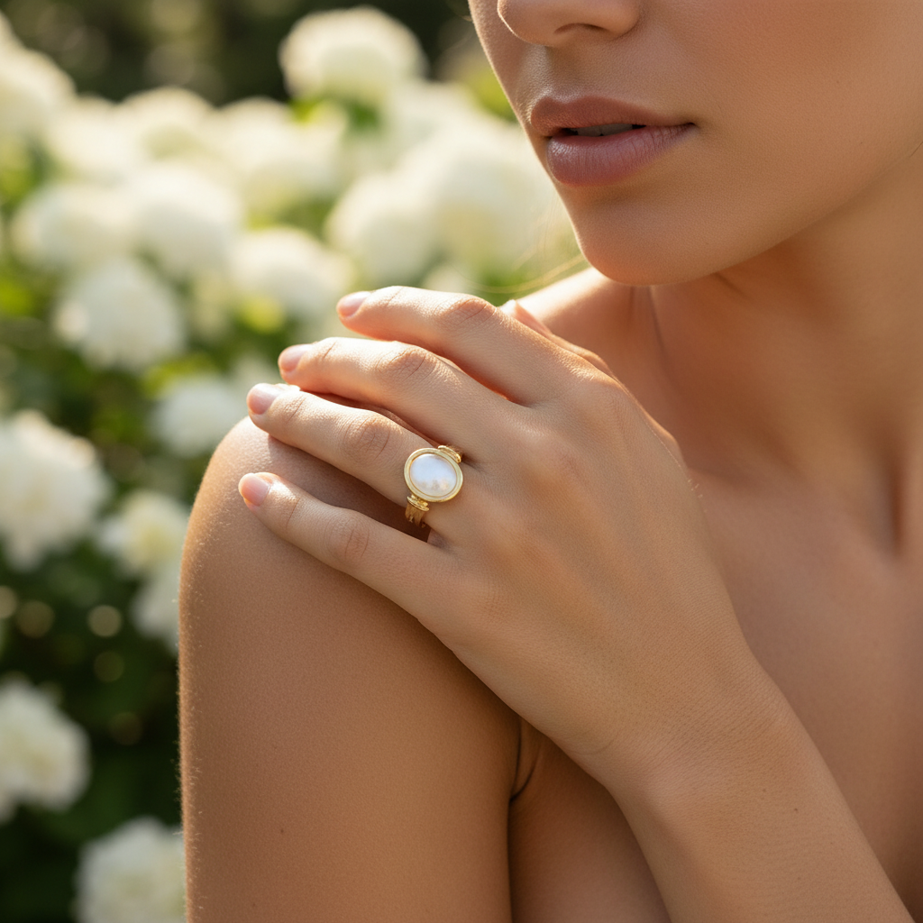 IRIS Gold Ring worn – CCaura
