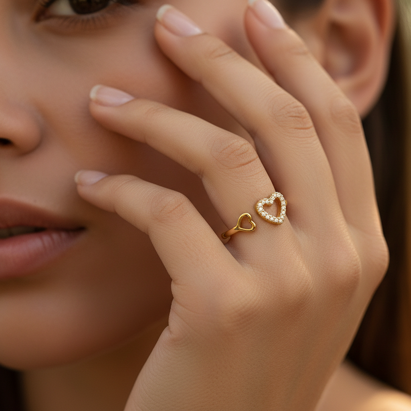 AMOR Gold Ring worn – CCaura