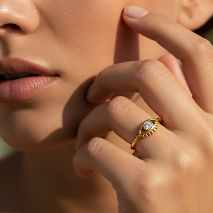 AURA EYE GOLD RING