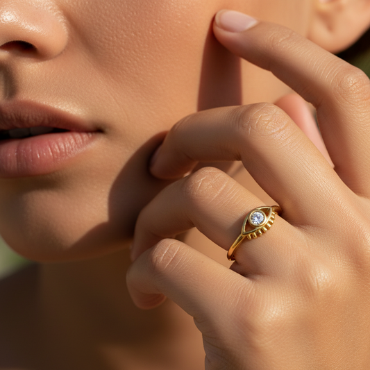 AURA EYE GOLD RING