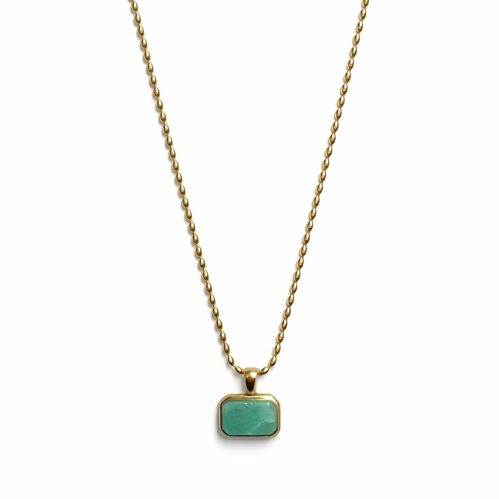 BELLE AQUA PENDANT NECKLACE