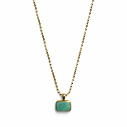 BELLE AQUA PENDANT NECKLACE