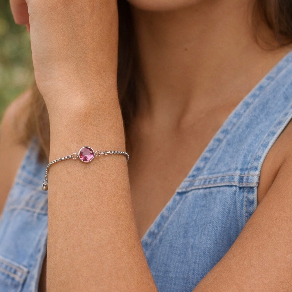 RUBY SILVER BRACELET