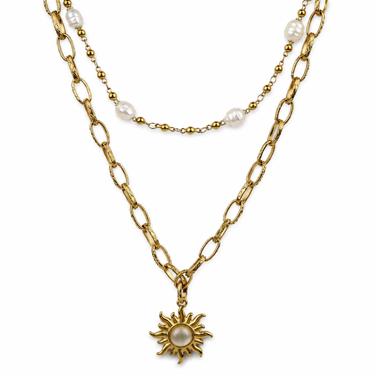SANTORINI SUN LAYERED NECKLACE