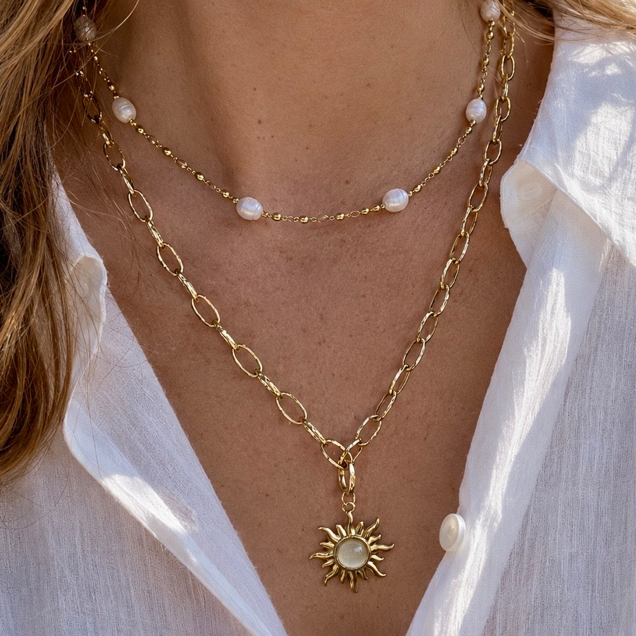 SANTORINI SUN LAYERED NECKLACE