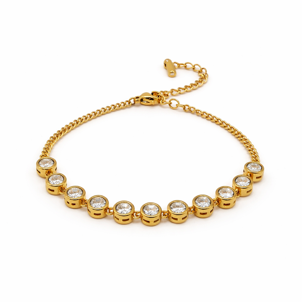 SOFIA Crystal Gold Bracelet – CCaura