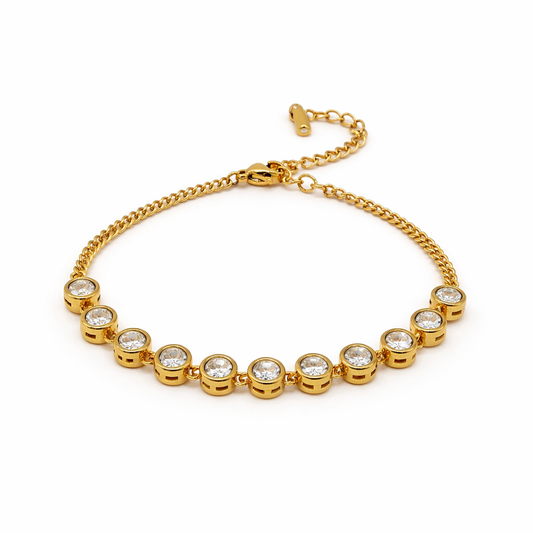 SOFIA CRYSTAL GOLD BRACELET