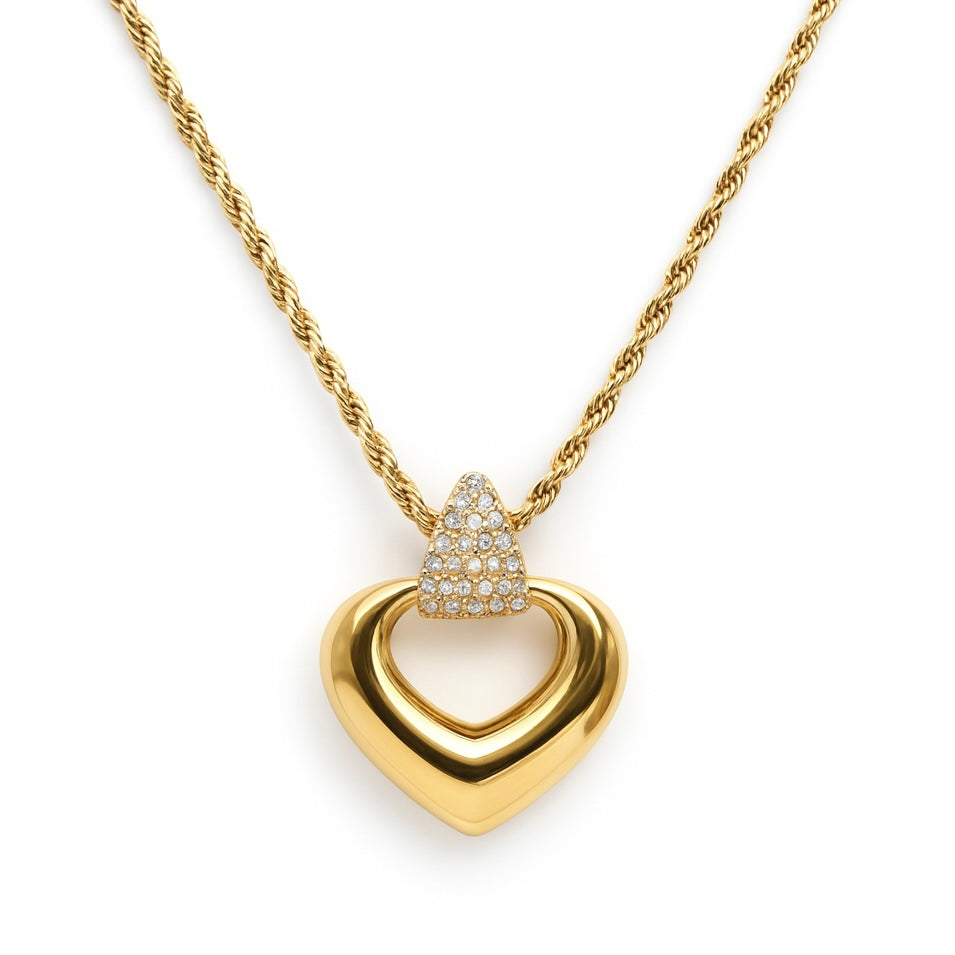 LUMI Heart Gold Necklace – CCaura