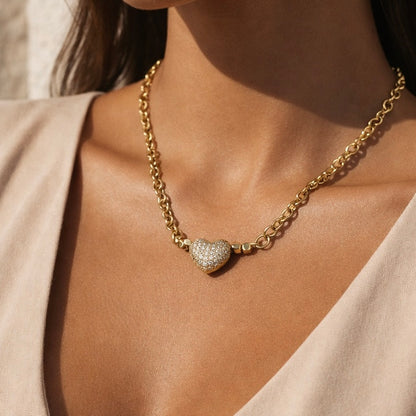 VALENTINA GOLD HEART NECKLACE