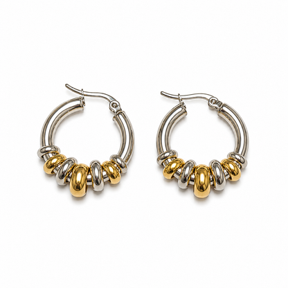 OASIS Two Tone Hoops  on white background– CCaura