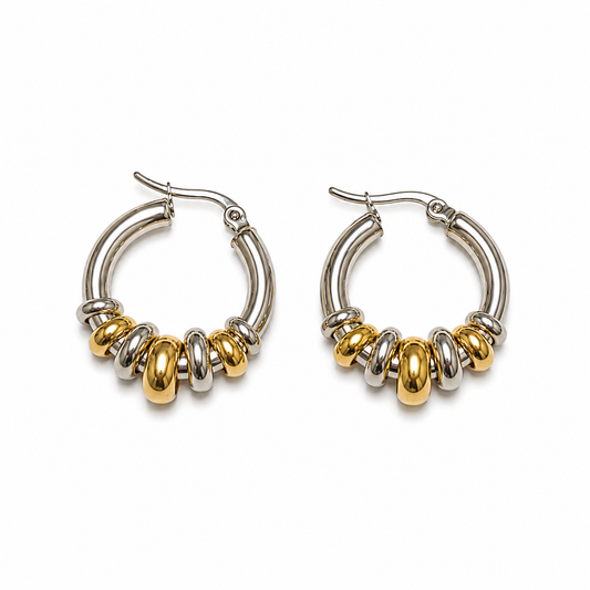 OASIS Two Tone Hoops  on white background– CCaura