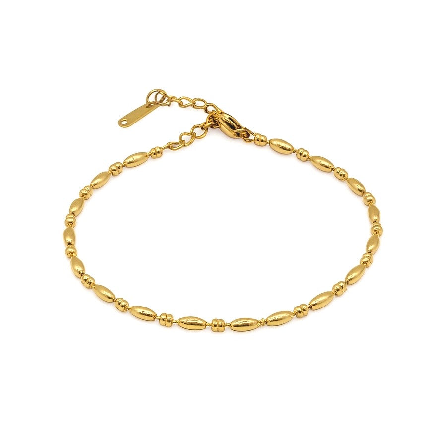 LUCIA GOLD BEAD BRACELET