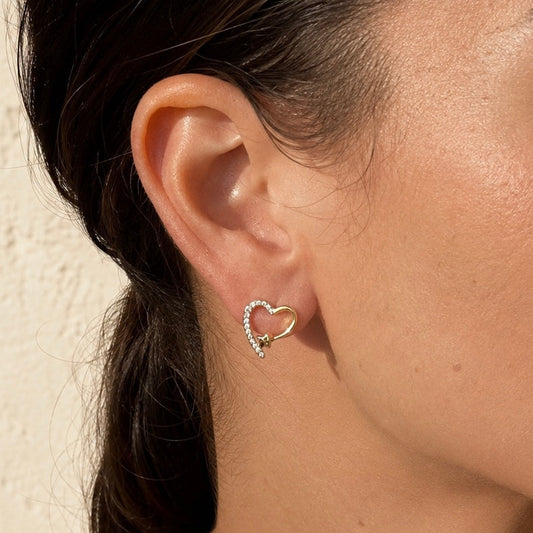 ESTELLAR GOLD EARRINGS gold earrings CCaura white background