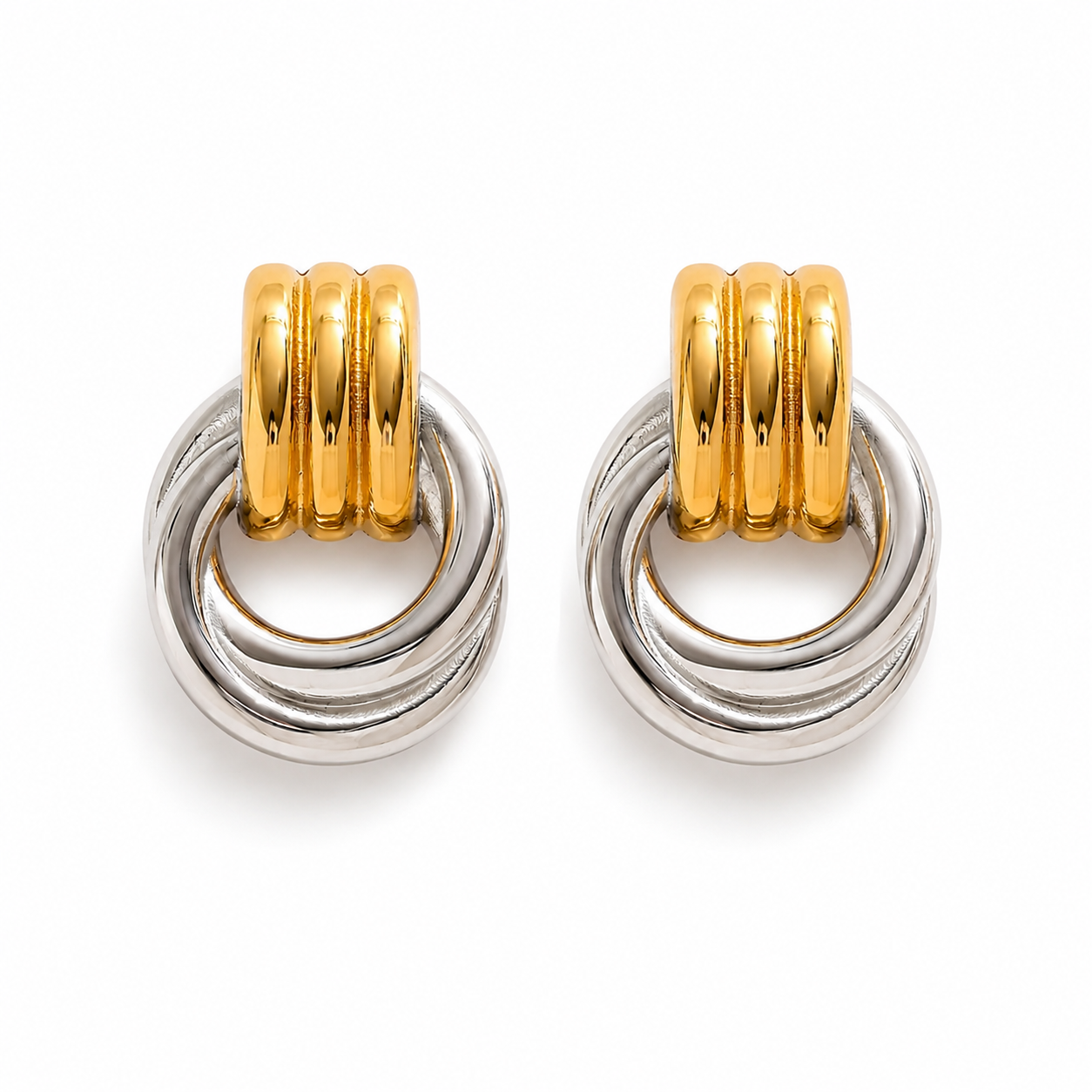 MILA TWO-TONE HOOPS