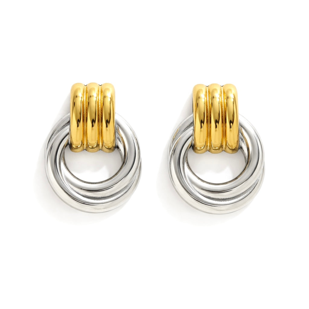 MILA TWO-TONE HOOPS