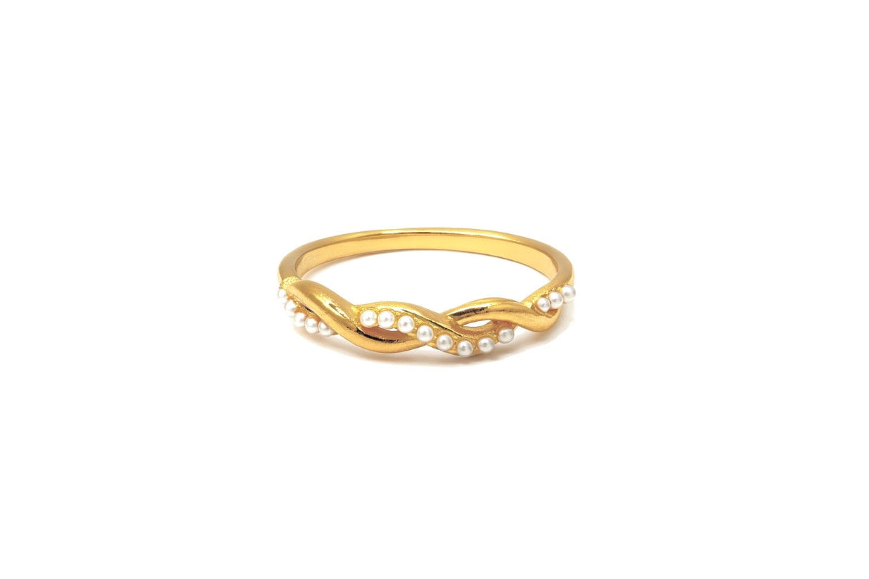 HALO TWIST GOLD RING