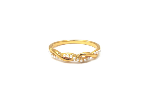 HALO TWIST GOLD RING