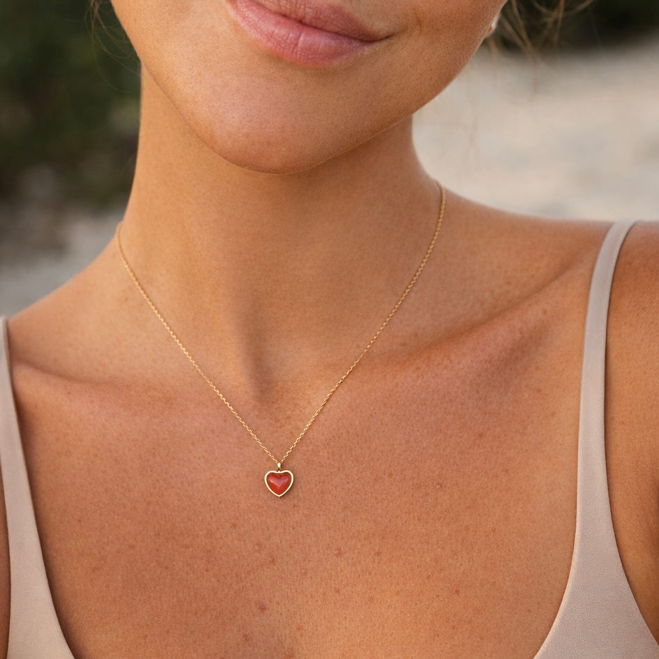 AMARA HEART GOLD NECKLACE