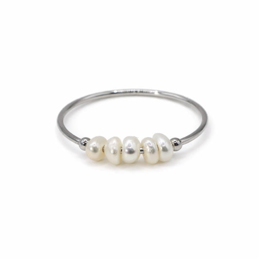 LUNA PEARL SILVER RING