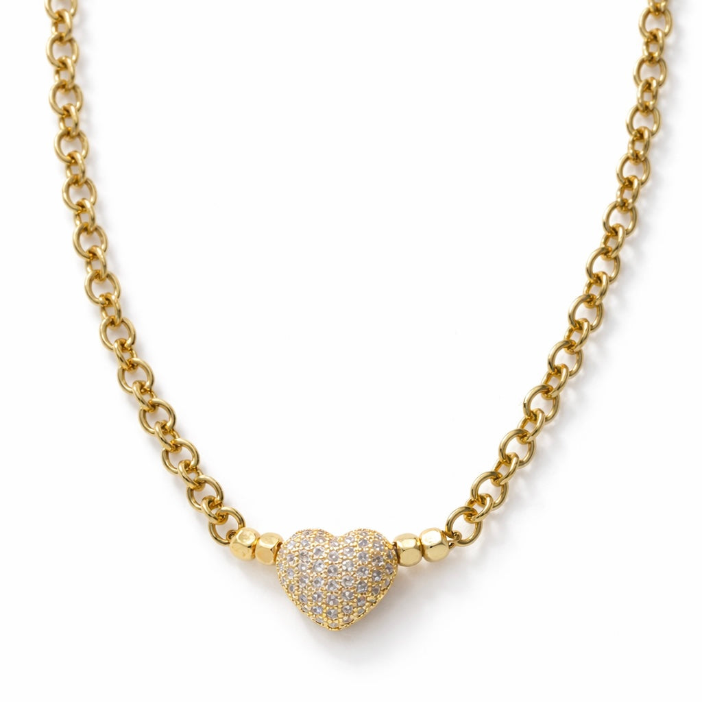 VALENTINA GOLD HEART NECKLACE