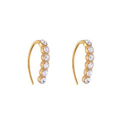 ELYSIAN CRYSTAL HUGGIES gold earrings CCaura white background
