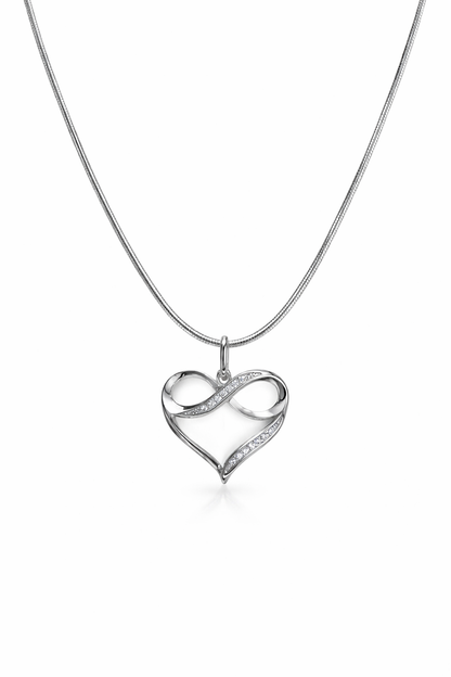 ELISE Heart Silver Necklace – CCaura