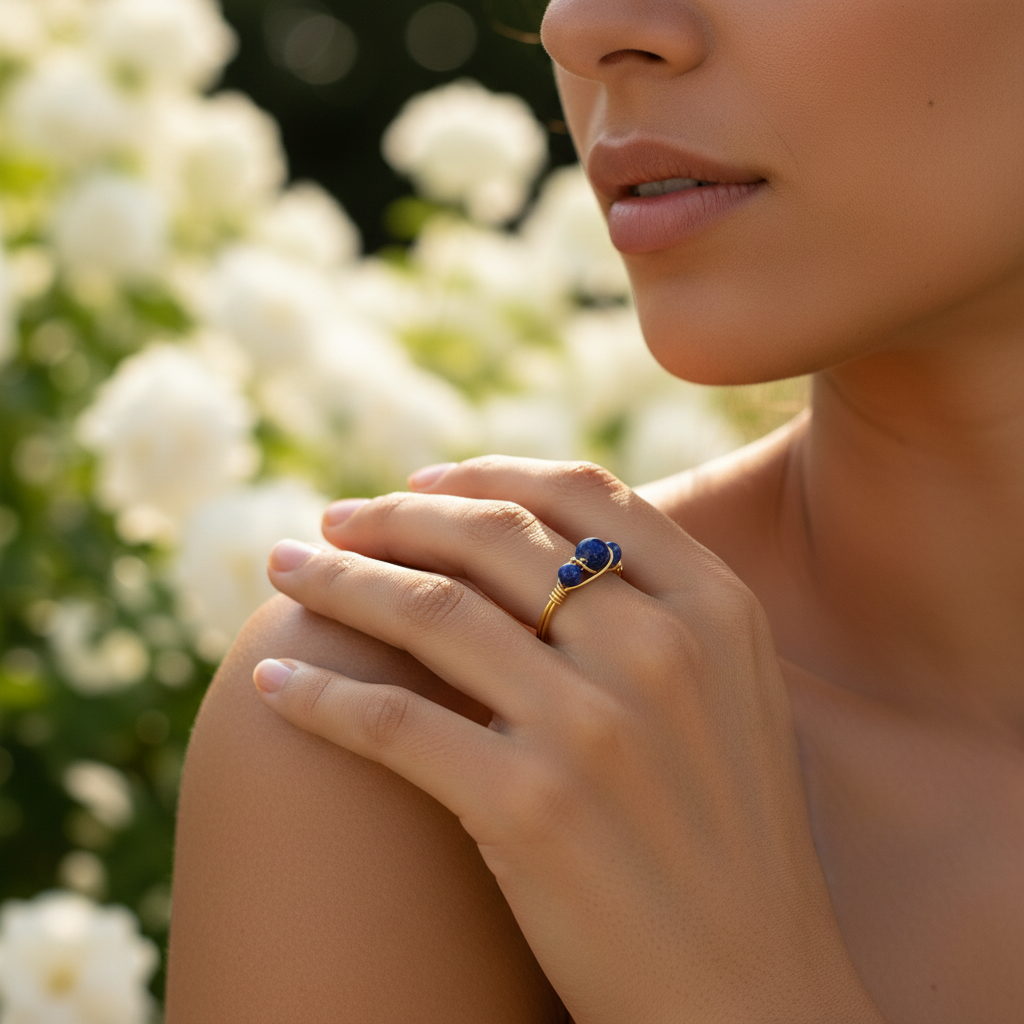 LAPIS AZUL GOLD RING
